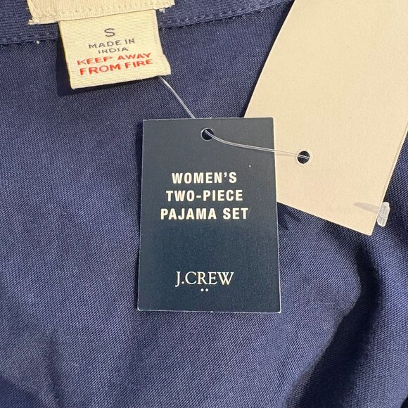 J. Crew Factory Long-Sleeve Knit Pajama Top Navy Blue Women's Size M NWT! - Picture 5 of 6